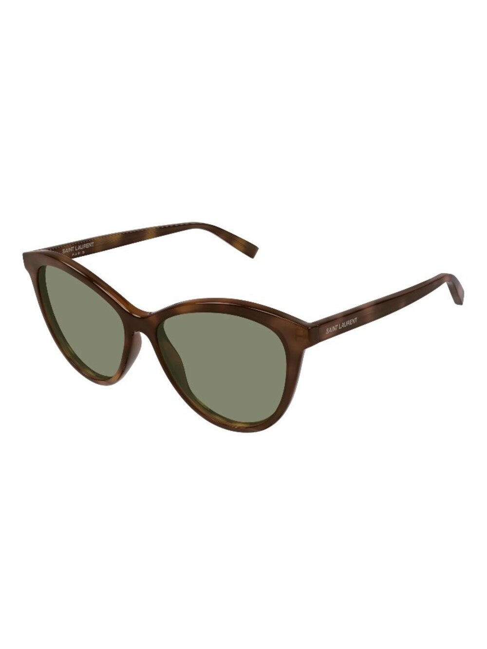 New Saint Laurent Women's Sunglasses Havana Green Lens Acetate Frame SL 456 010